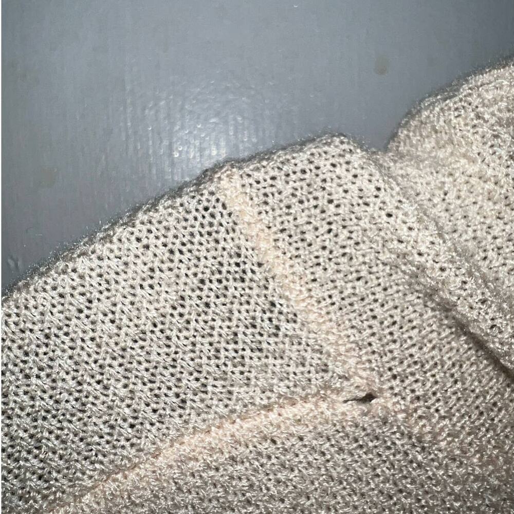 New Ava & Viv pullover knit drawstring sweater cream size 1X - Picture 5 of 5